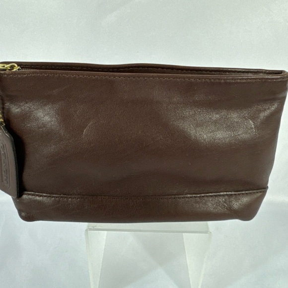 Vintage Coach Cosmetic Case Large 7172 Mahogany Pouch Glove-tanned Leather - Picture 1 of 12